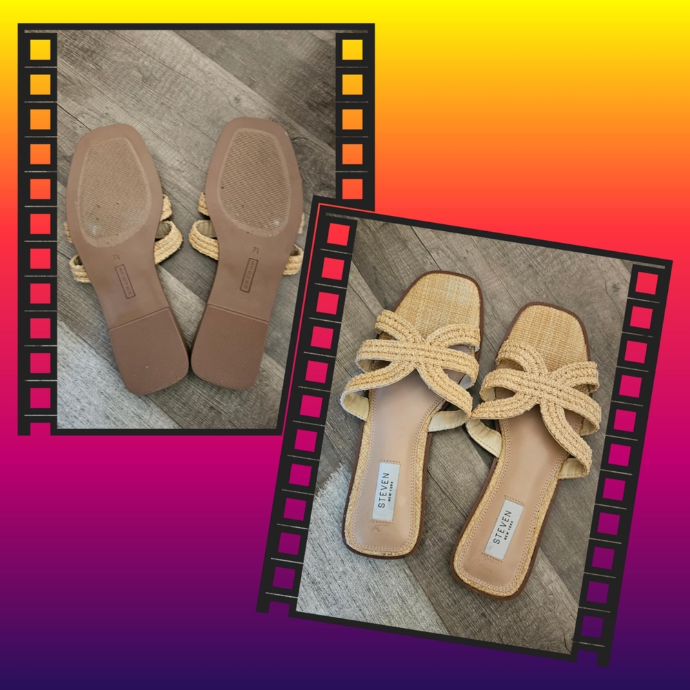 Steve Madden Nude Harpo Slides